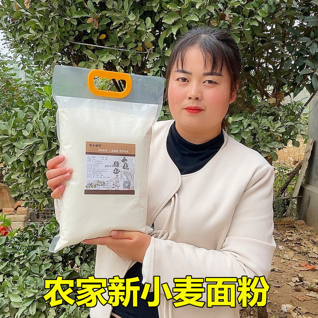 豫乡景辉河南农家纯小麦面粉无添加做馒头包子面条面包手擀面5斤