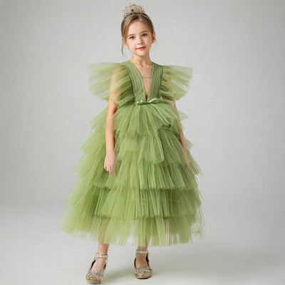 租赁儿童新款演出庆典礼服女童走秀弹琴摄影唱歌森系田园风公主裙