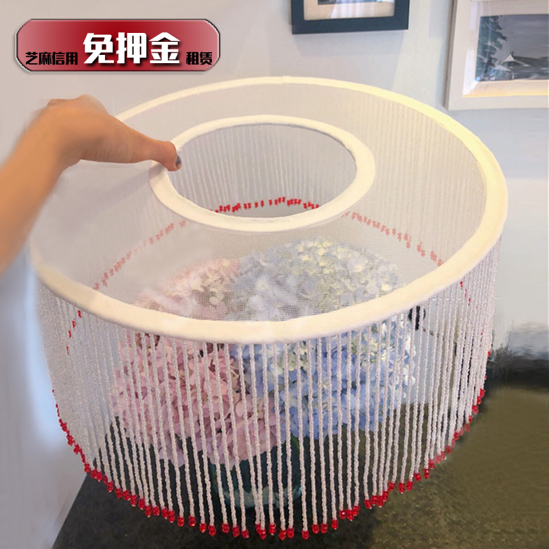 出租儿童国风头饰 租赁男女童古装帽子 小孩个性夸张流苏斗笠可租