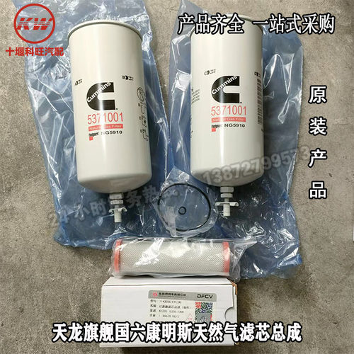 原厂天龙旗舰KX国六康明斯天然气发动机过气滤芯总成E9C00NG5910