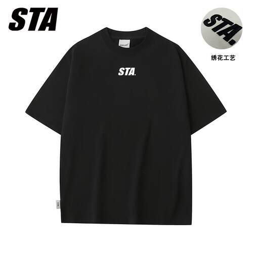 STA新款刺绣美式短袖T恤