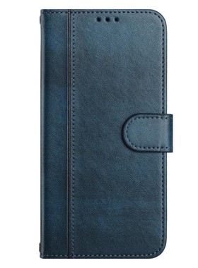 蓝色适用GalaxyS25/S24/S23/S22/S21 Ultra/Plus+/FE 5G三星翻盖手机壳S20/S10 4G皮套防摔保护套电话壳