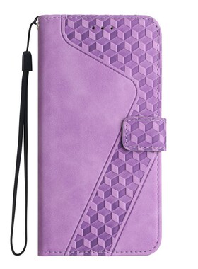 方块紫适用Galaxy A11/A21/A31/A41/A51 三星翻盖手机壳A71 4G/5G皮套防摔保护套男女电话壳