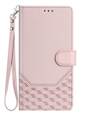 蜂巢粉适用GalaxyS25/S24/S23/S22/S21 三星翻盖手机壳长挂绳S20/S10/S9/S8 Ultra/FE/PLUS/+斜挎皮套电话壳