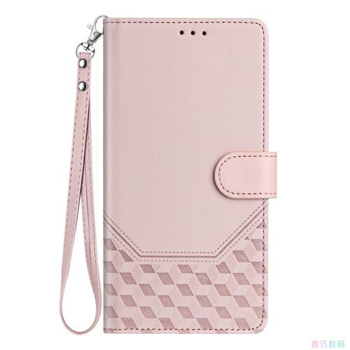 蜂巢粉适用GalaxyS25/S24/S23/S22/S21 三星翻盖手机壳长挂绳S20/S10/S9/S8 Ultra/FE/PLUS/+斜挎皮套电话壳