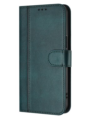 墨绿色适用GalaxyS26/S25/S24/S23/S22/S21/S20 ULTRA/Plus+/FE三星翻盖手机壳S10/S9/S8皮套电话壳