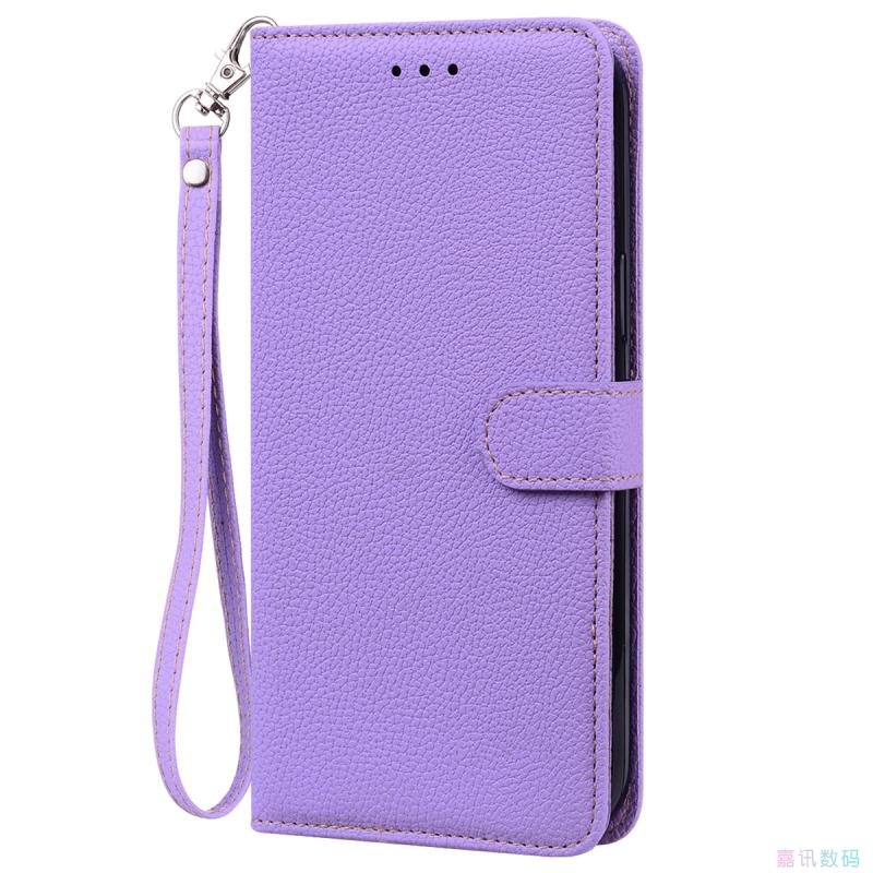 荔枝浅紫适用Galaxy A10/A20/A30/A50 S三星翻盖手机壳A70/A70S 皮套防摔保护套电话壳