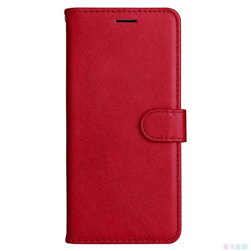 纯色红适用IPhone17/16/15/14/13/12/11promax/Plus苹果翻盖手机壳Mini/Se/Air皮套防摔保护套电话壳