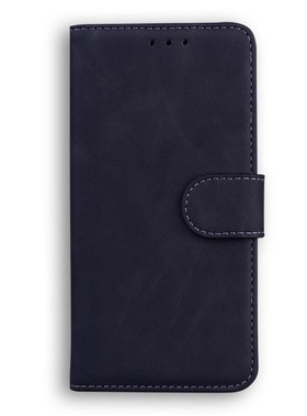 纯黑色适用GalaxyS24/S23/S22/S21 5G三星翻盖手机壳S20/S10/S9/S8 Ultra/FE/PLUS/+皮套防摔保护套电话壳