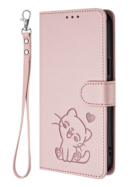 笑脸猫粉适用GalaxyA16/A26/A36/A56 5G三星翻盖手机壳A15/A25/A35/A55/A14/A34/A54皮套保护套电话壳