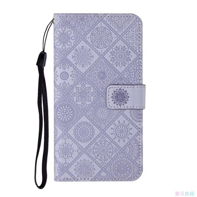 民族风紫适用IPhone17/16/15/14/13/12/11promax/Plus苹果翻盖手机壳Mini/Se/Air皮套防摔保护套电话壳