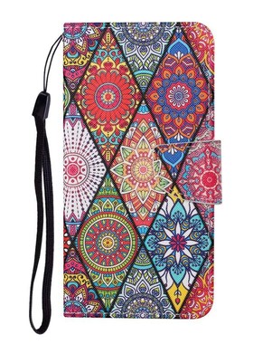 民族风菱形适用GalaxyA05/A15/A25/A35/A55 5G三星翻盖手机壳A04/A14/A24/A54/A53/A33 皮套防摔保护套电话壳