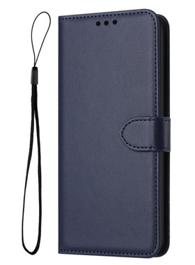 纯蓝色适用GalaxyA13/A23/A33/A53/A73 5G三星翻盖手机壳A12/A22/A32/A42/A52/A72 4G皮套防摔保护套电话壳