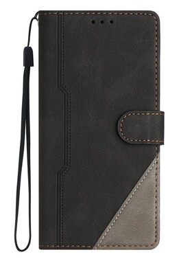 奢华黑适用Galaxy A11/A21/A31/A41/A51 三星翻盖手机壳A71/A81/A91 S/E皮套防摔保护套男女电话壳