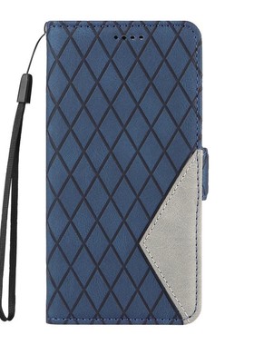 拼接蓝适用Galaxy A12/A22/A32/A42/A52 三星翻盖手机壳A72 4G/5G皮套防摔保护套男女电话壳