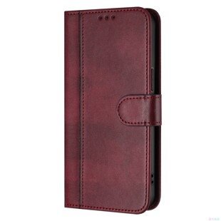 A57 皮套电话壳 A55 A56 A17 A37 5G三星翻盖手机壳A15 A16 A06 A35 酒红色适用GalaxyA07 A26 A25 A36