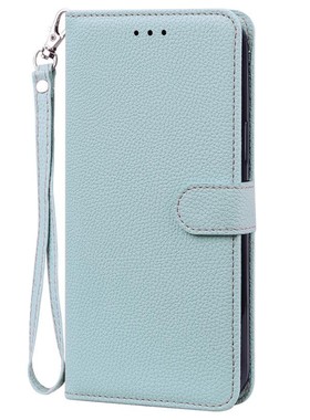 荔枝淡蓝适用IPhone17/16/15/14/13/12/11promax/Plus苹果翻盖手机壳Mini/Se/X/XR/XS/8皮套防摔保护套电话壳