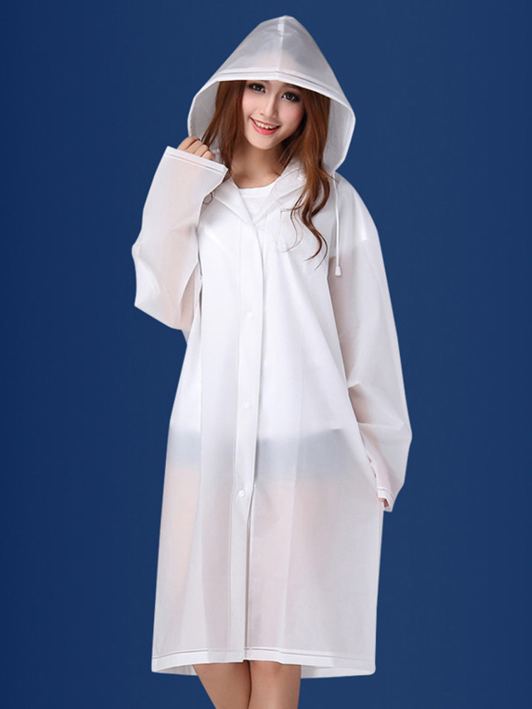 Outdoor hiking travel mountaineering EVA raincoat male transparent adult female disposable raincoat