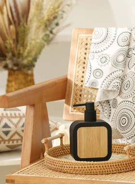 北欧哑光黑色abs按压瓶五星级酒店洗手液瓶洗发水沐浴露分装瓶子