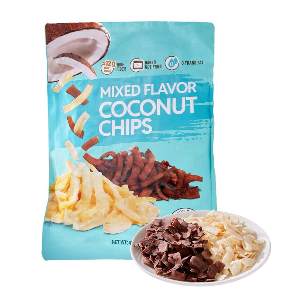 山姆代购泰国进口混合风味椰子脆片独立包装非油炸高纤维零食