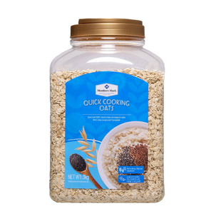 Sam超市代购快熟燕麦片3kg家庭桶装代早餐免煮即食奇亚籽冲饮