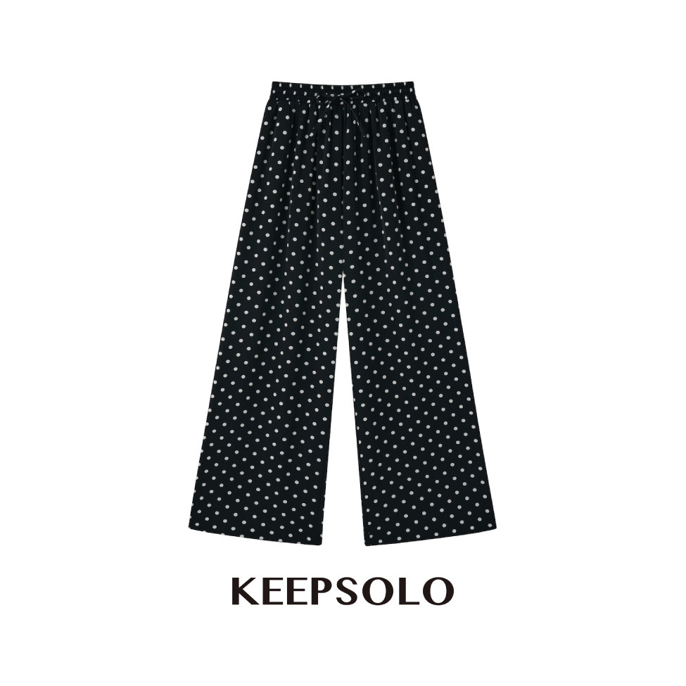 KeepSolo复古波点遛弯裤