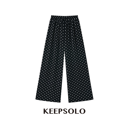 KeepSolo复古波点遛弯裤