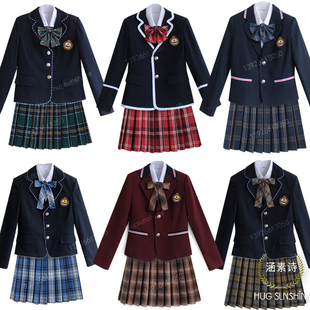 JK制服西装套装 少女秋冬装 学院风 校服中学大学班服青少年系服