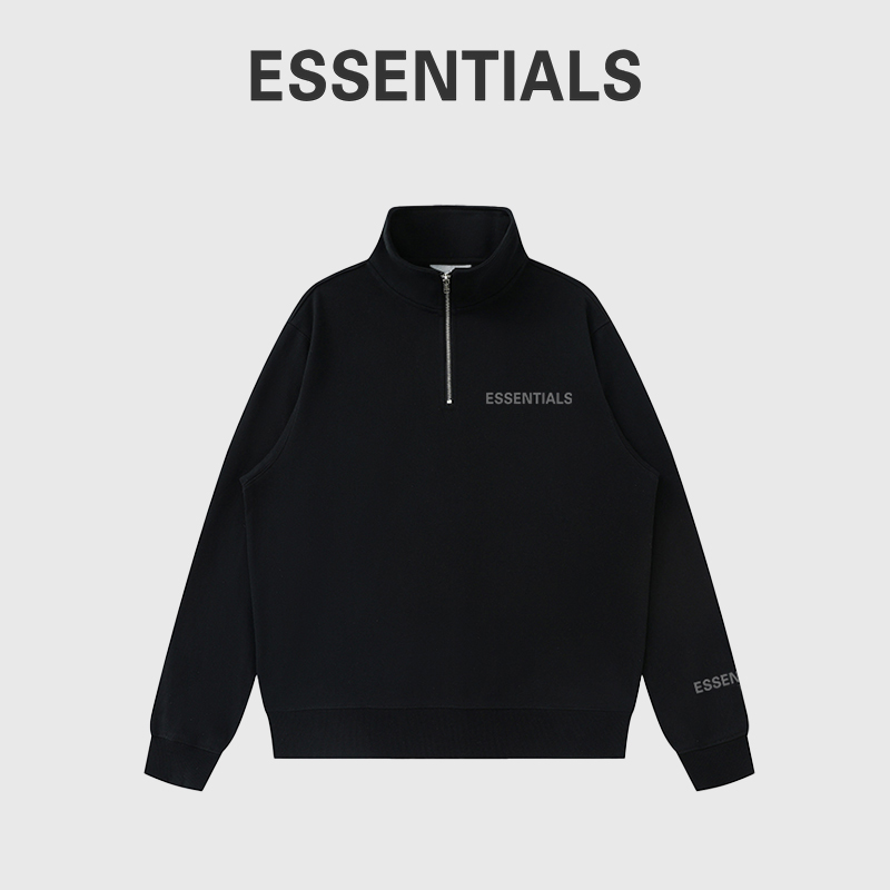 ESSENTIALS美街潮半拉链卫衣男女