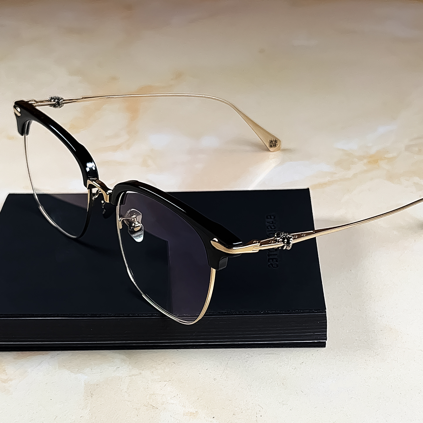 男潮克罗心眼镜框复古大框钛架眼睛框女可配近视眼镜大脸半框超轻