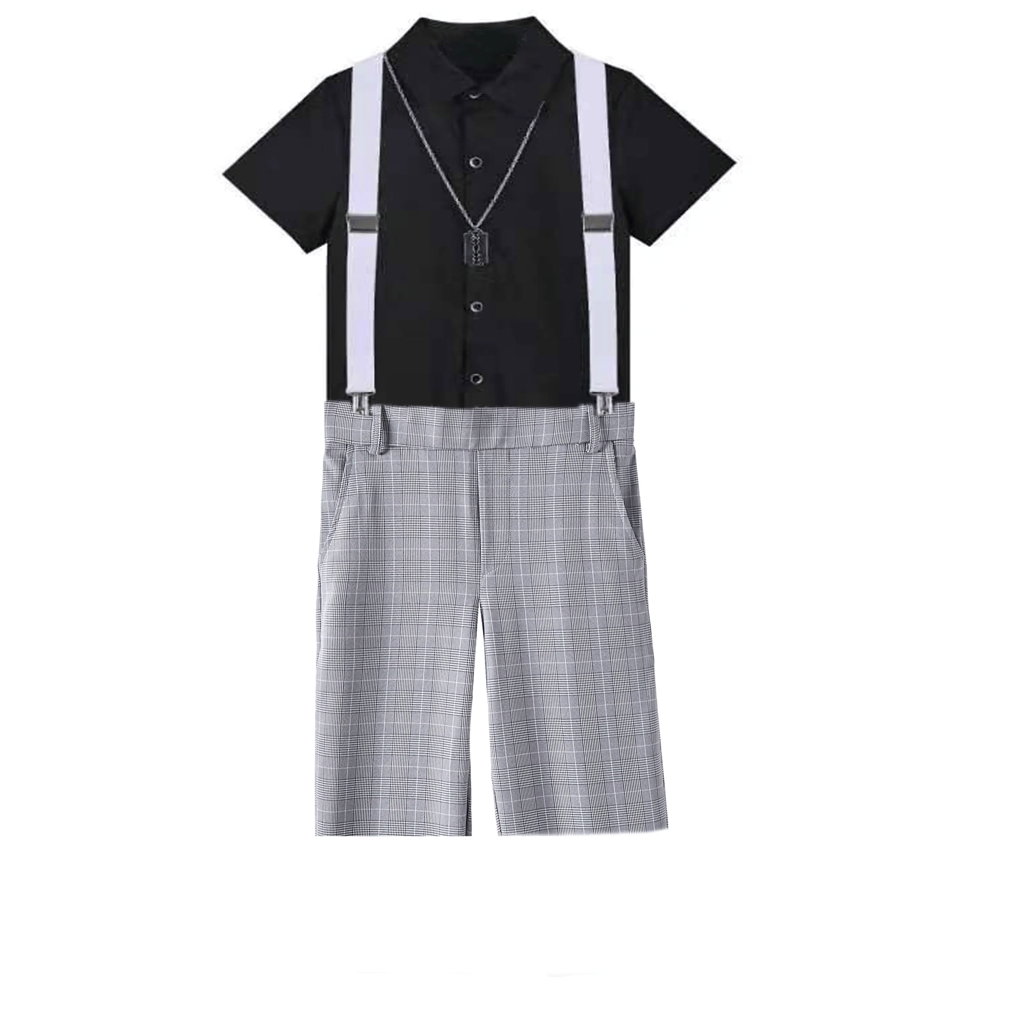 鸡你太美蔡徐坤同款背带裤套装坤坤ikun小黑子cos服学生短裤夏季