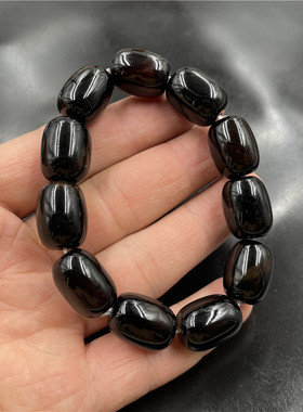 男女款黑玛瑙桶珠手链
