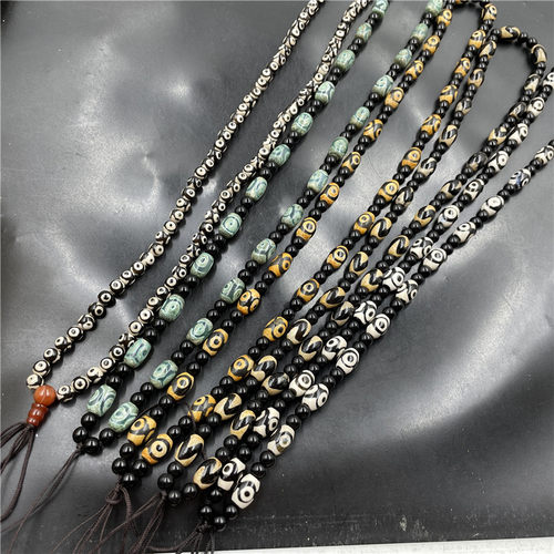 天珠玛瑙项链绳吊坠链子