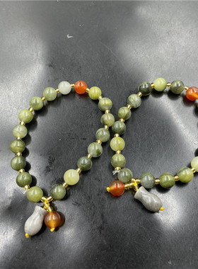 女款绿色金丝玉手链手串