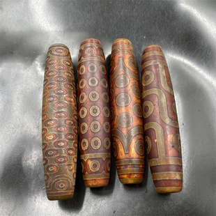 四海玉器 10公分108眼天珠老玛瑙勒子 筒珠 10厘米九眼天珠 58眼