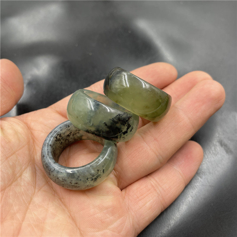 四海玉器 男款大号黑白青花岫玉戒指 20毫米岫岩玉指环 戒圈,珠宝/钻石/翡翠,手饰,淘宝优惠券,粉丝福利购,淘宝优惠卷