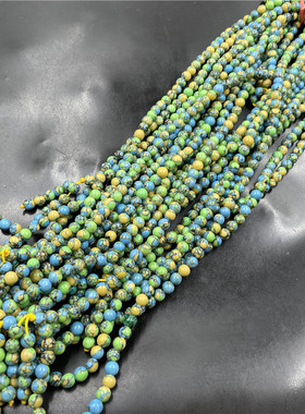 6毫米108颗仿玉仿绿松石手链