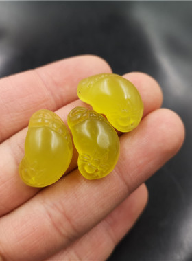 玉器冰种小脚丫吊坠知足常乐挂件