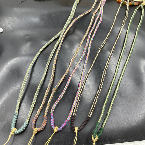 可伸缩项链绳彩色棉绳