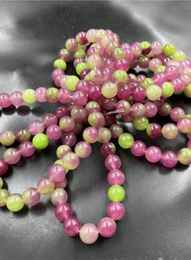 10毫米女款玉手链紫绿色玉石手串