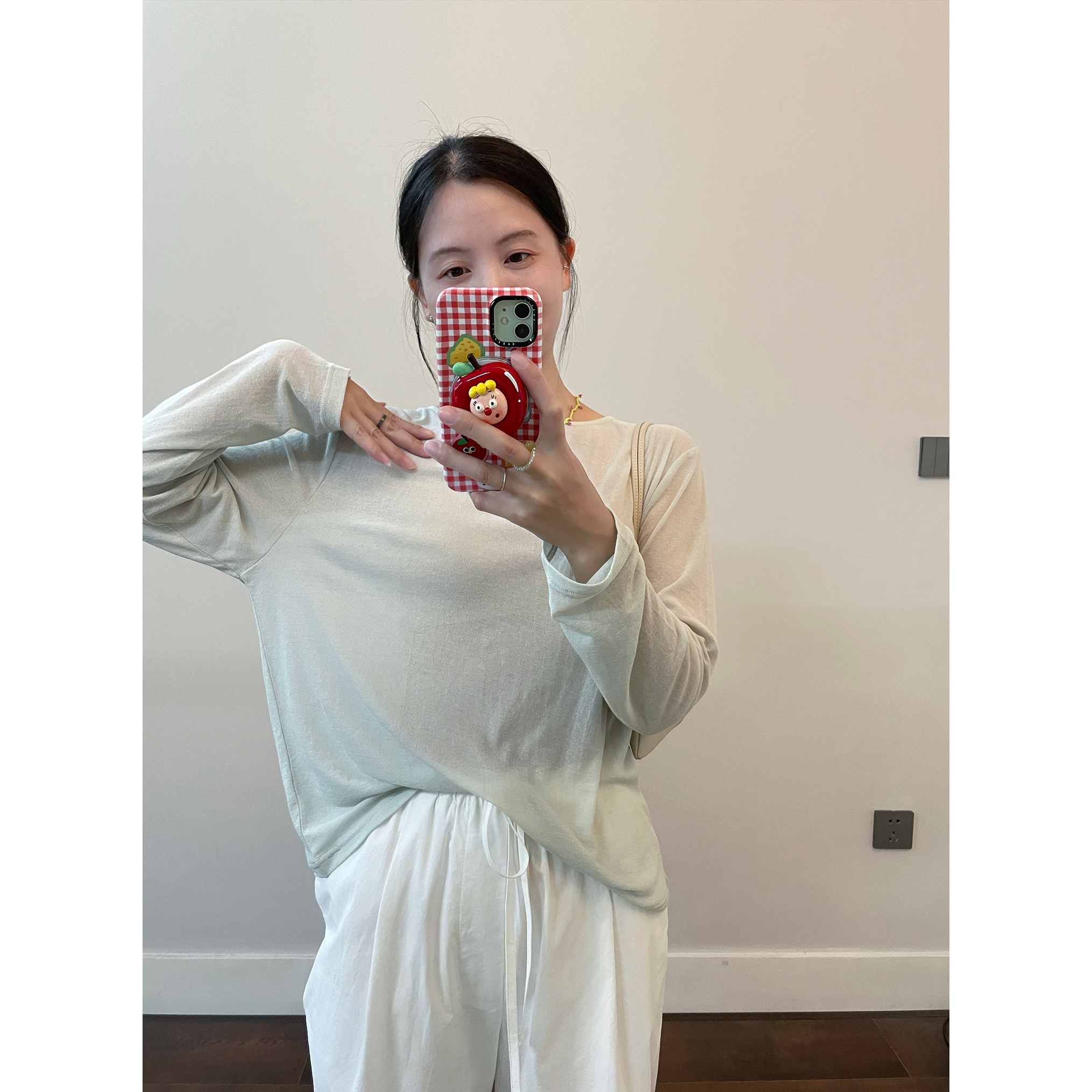 MINIKAT 特自留推荐 敲好看显气色薄荷绿防晒衣T恤上衣小个子