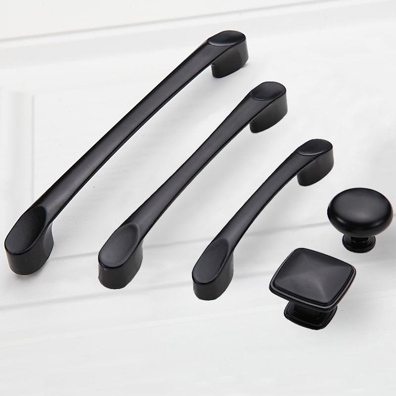 黑色拉手现代简约橱柜门把手
