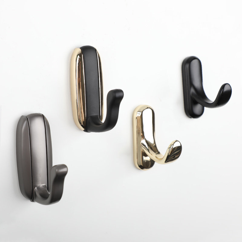 北欧黑色进门鞋柜衣柜衣服挂钩壁挂墙壁金属衣帽钩玄关单个挂衣钩