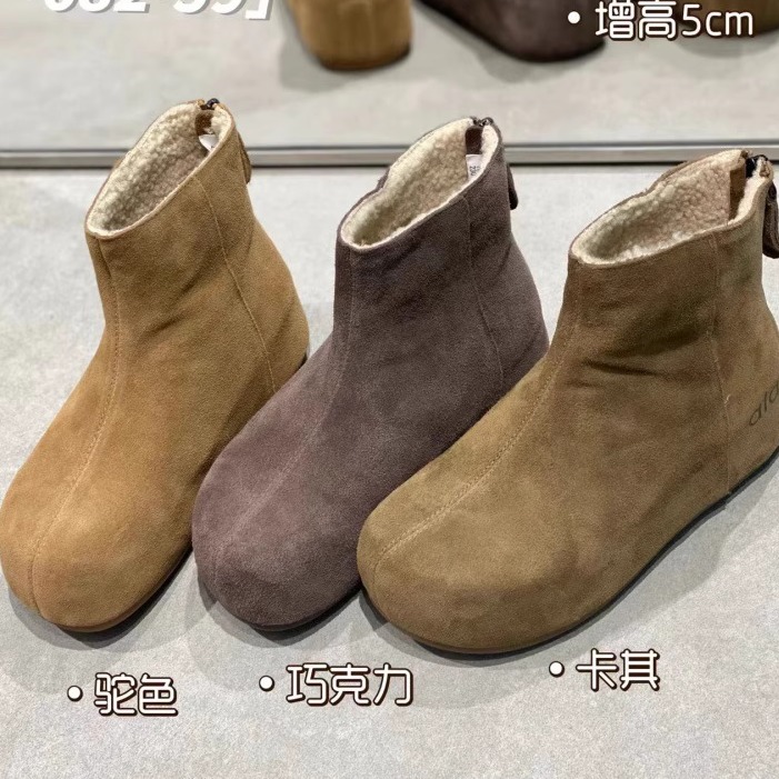 复古勃肯雪地靴女2025新款超火短靴女磨砂皮加厚加绒保暖中筒棉鞋