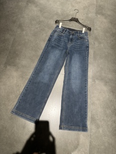 M码 微瑕疵 韩国eve原单加绒牛仔直筒裤