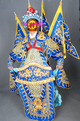 京剧舞台武将豫剧杨家将大武生缎料戏曲男将军大靠戏服民族古装