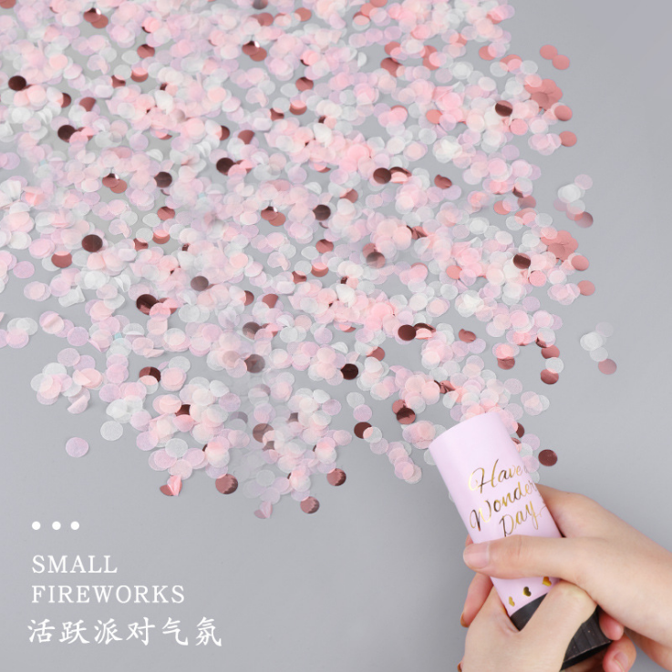 生日趴婚礼喷花筒小礼炮推推乐求婚生日派对手持纸屑礼花彩炮