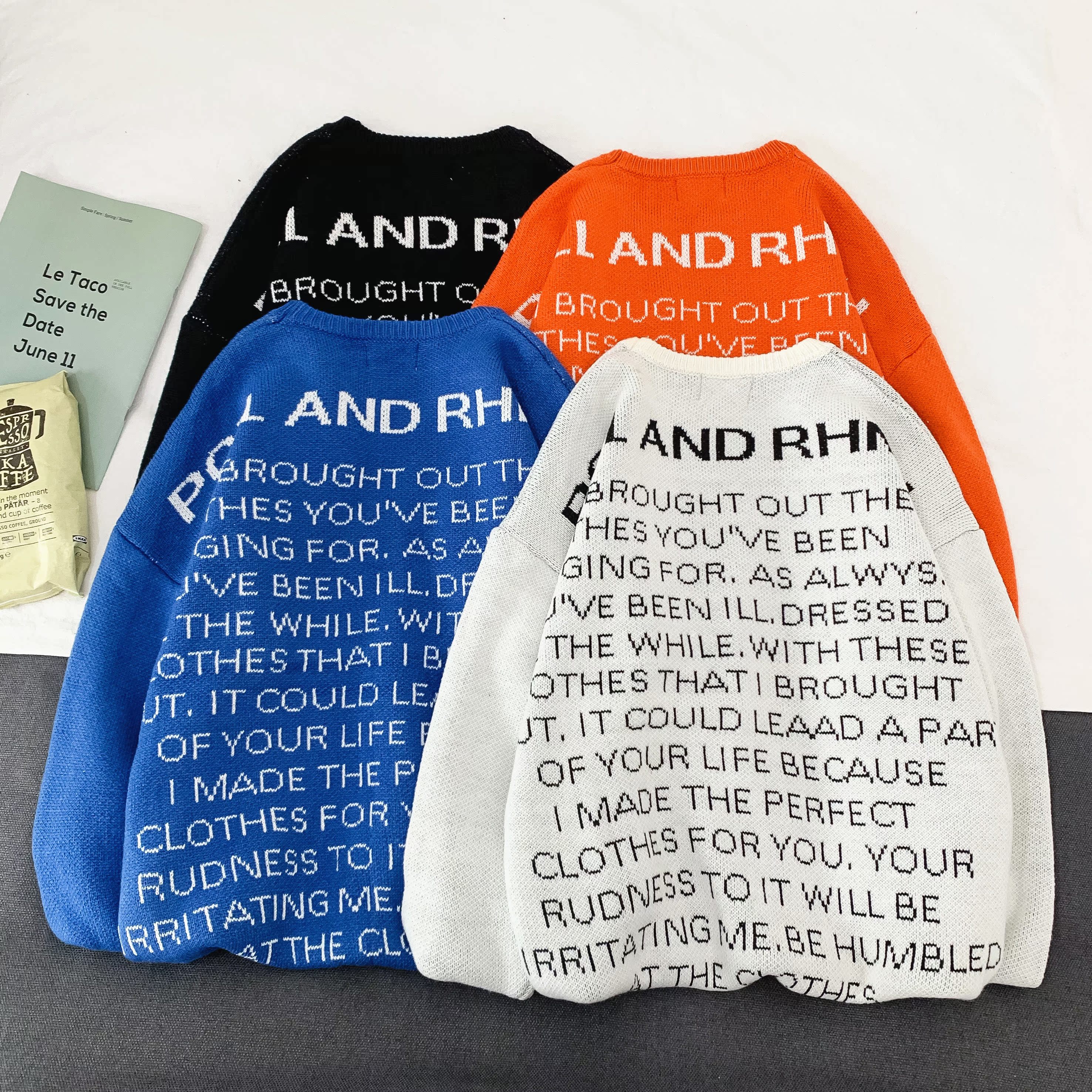 Autumn and winter net red couple sweater top knitted sweater warm fashion sweater man