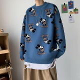 秋冬卡通情侣毛衣韩版宽松ins潮流上衣男女套头针织衫T813-P78，男装针织衫/毛衣，星座1501