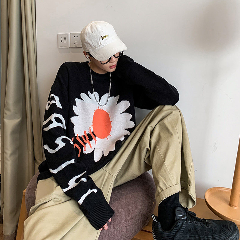 秋冬ins韩版情侣毛衣宽松潮流个性套头针织衫男QT817-P68,男装针织衫/毛衣,星座1501